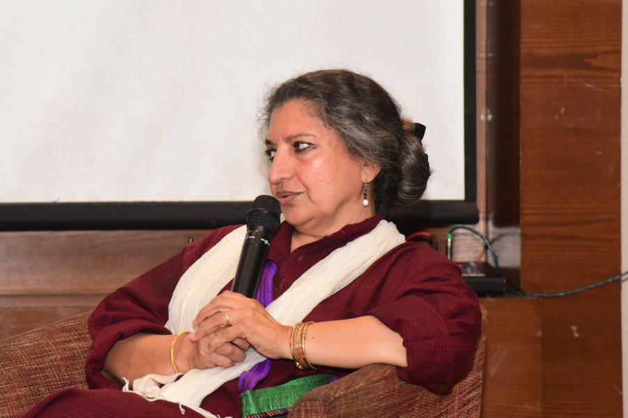 Geetanjali Shree at the Kalam Raipur session